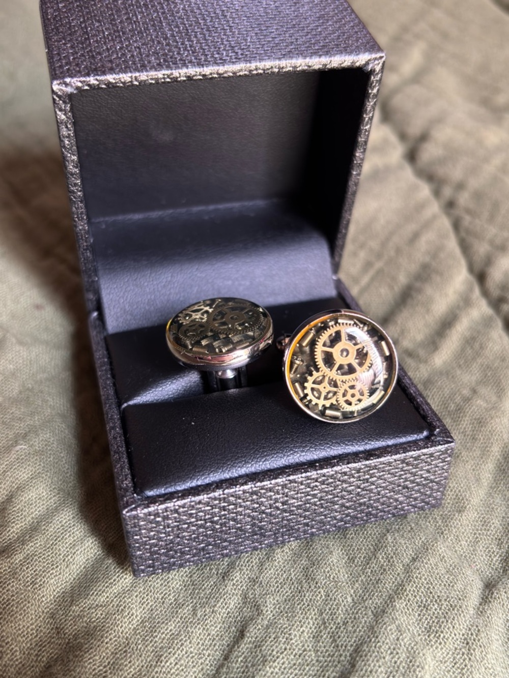 Steampunk Engineer Gear Watch Cufflinks